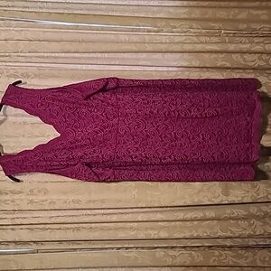 Torrid lace dress, size 6, rich burgundy color